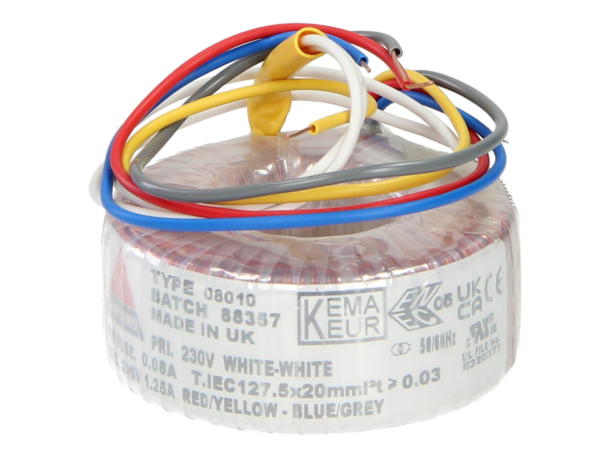 Amplimo 08010 ringkerntrafo 230V naar 2x 6V 15VA