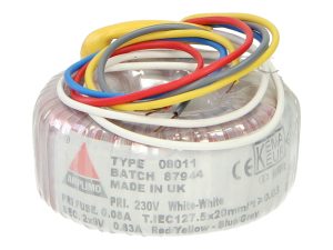 Amplimo 08011 ringkerntrafo 230V naar 2 x 9V 15VA