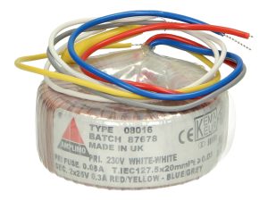 Amplimo 08016 ringkerntrafo 230V naar 2x 25V 15VA
