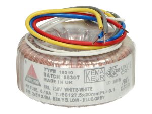 Amplimo 18010 ringkerntrafo 230V naar 2x 6V 30VA
