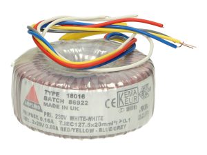Amplimo 18016 ringkerntrafo 230V naar 2x 25V 30VA