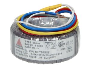 Amplimo 28010 ringkerntrafo 230V naar 2x 6V 50VA