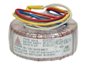 Amplimo 28014 ringkerntrafo 230V naar 2x 18V 50VA