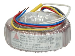 Amplimo 38013 ringkerntrafo 230V naar 2x 15V 80VA