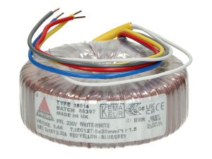 Amplimo 38014 ringkerntrafo 230V naar 2x 18V 80VA