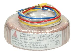 Amplimo 38017 ringkerntrafo 230V naar 2x 30V 80VA