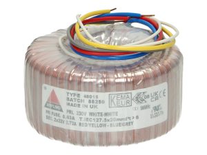 Amplimo 48015 ringkerntrafo 230V naar 2x 22V 120VA