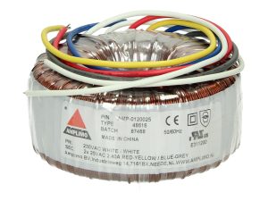 Amplimo 48616 ringkerntrafo 230V naar 2x 25V 120VA