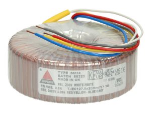 Amplimo 58016 ringkerntrafo 230V naar 2x 25V 160VA