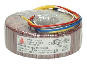 Amplimo 58019 ringkerntrafo 230V naar 2x 33V 160VA