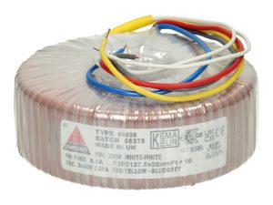 Amplimo 58026 ringkerntrafo 230V naar 2x 40V 160VA