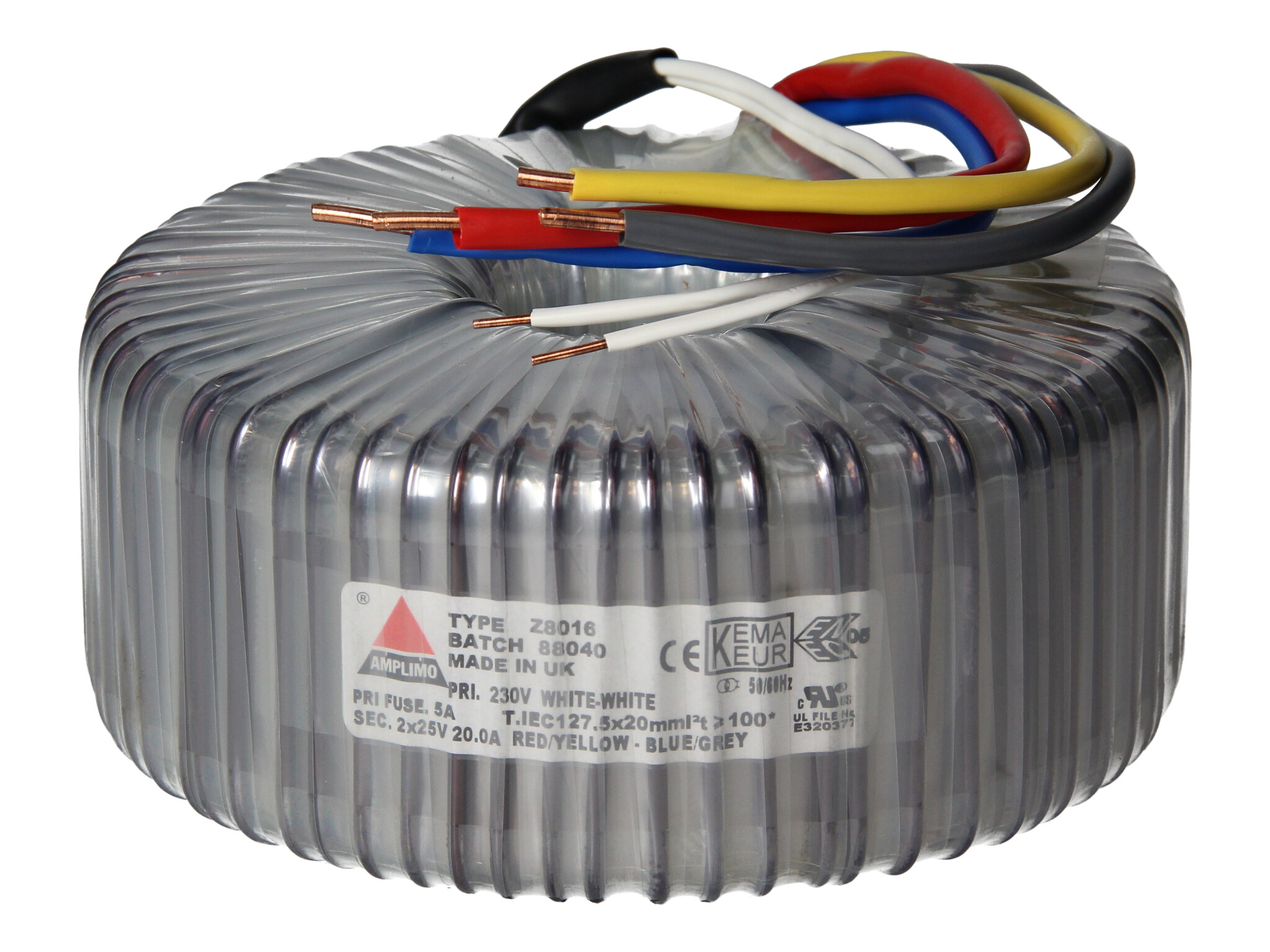Amplimo Z8016 ringkerntrafo 230V naar 2x 25V 1000VA