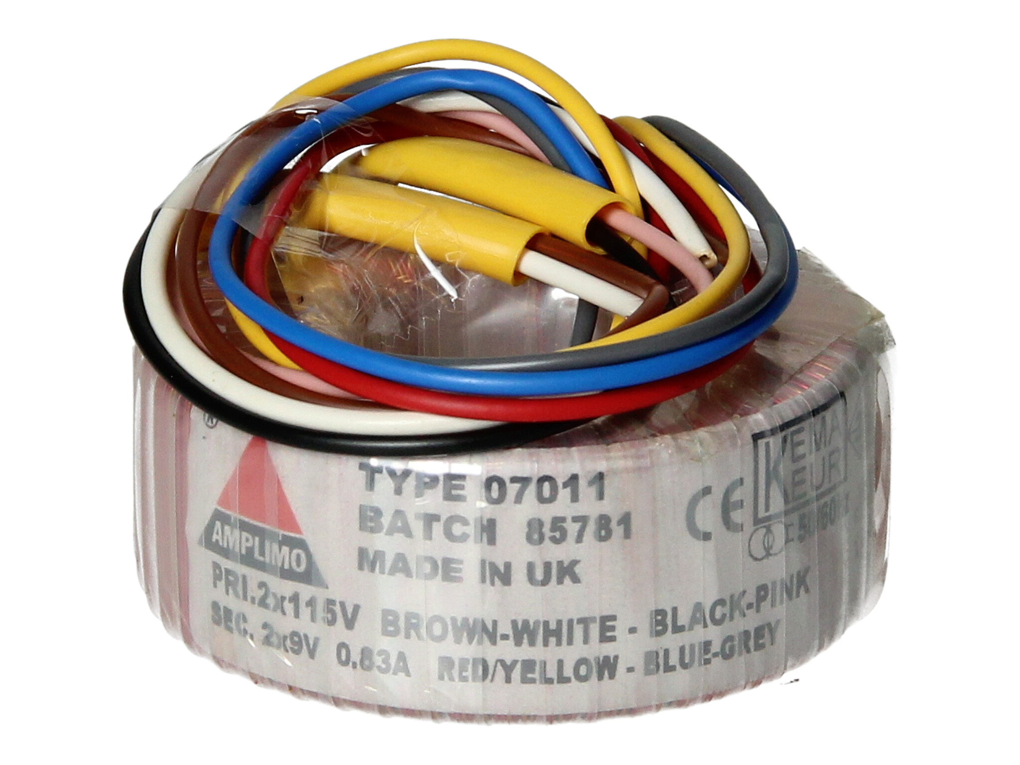 Amplimo 07011 ringkerntrafo 2 x 115V naar 2x 9V 15VA
