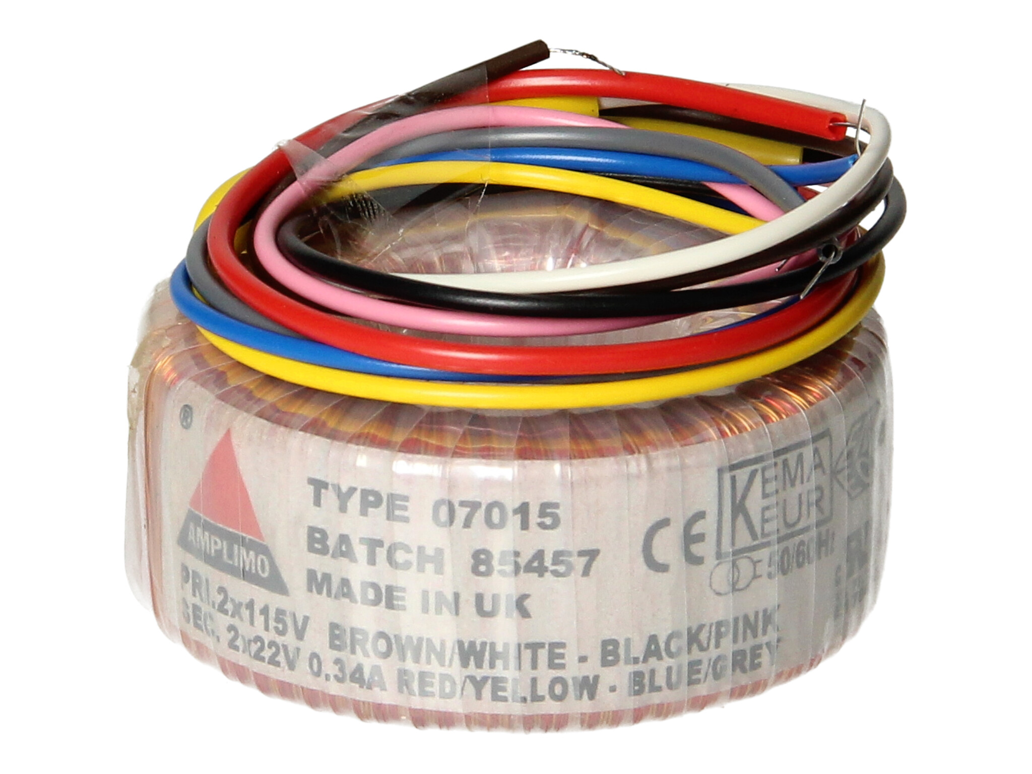 Amplimo 07015 ringkerntrafo 2 x 115V naar 2x 22V 15VA