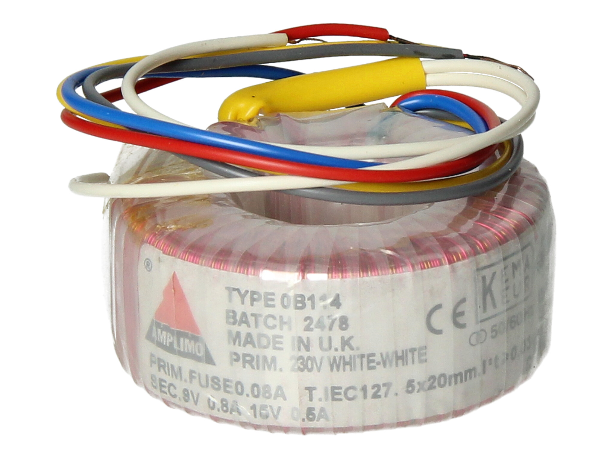 Amplimo 0B114 ringkerntrafo voor microcontroller 15VA