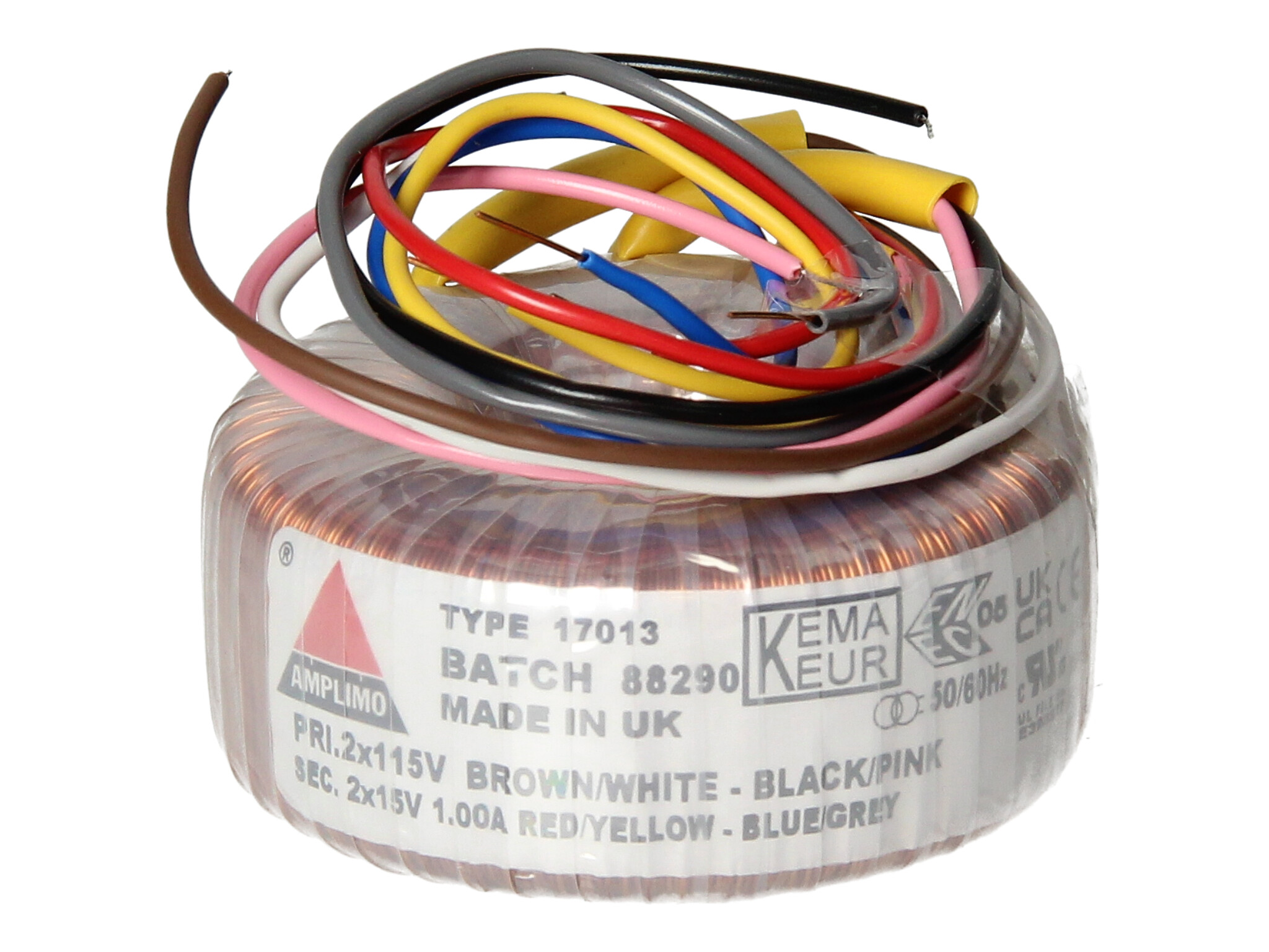 Amplimo 17013 ringkerntrafo 2 x 115V naar 2x 15V 30VA