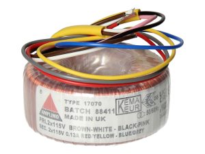 Amplimo 17070 ringkerntrafo 2x 115V naar 2x 115V 30VA