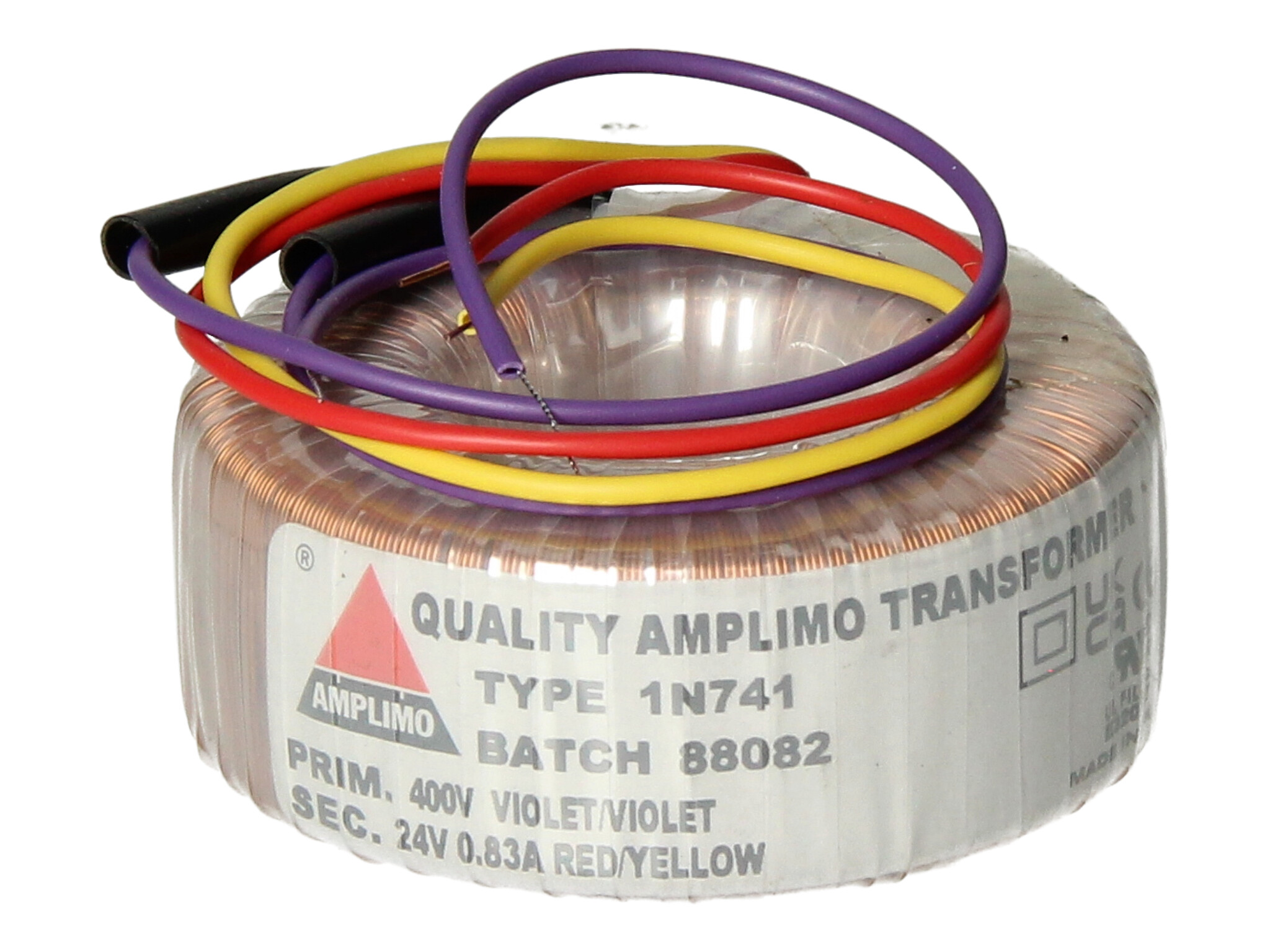 Amplimo 1N741 ringkerntrafo 400V naar 24V 20VA