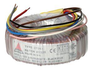 Amplimo 37012 ringkerntrafo 2 x 115V naar 2x 12V 80VA