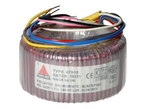 Amplimo 47018 ringkerntrafo 2 x 115V naar 2x 35V 120VA