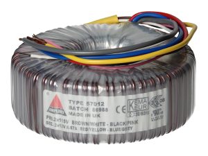 Amplimo 57012 ringkerntrafo 2 x 115V naar 2x 12V 160VA
