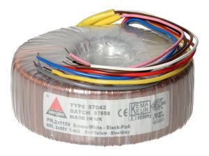 Amplimo 57042 ringkerntrafo 2 x 115V naar 2x 55V 160VA