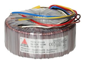 Amplimo 67033 ringkerntrafo 2 x 115V naar 2x 50V 225VA