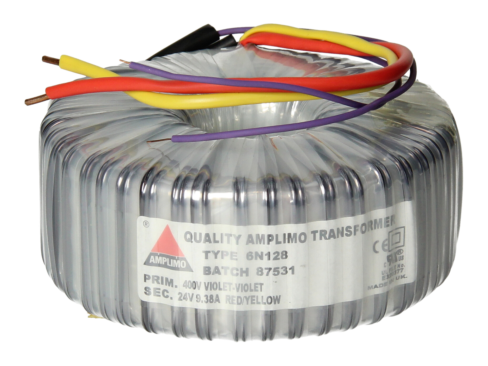 Amplimo 6N128 ringkerntrafo 400V naar 24V 225VA