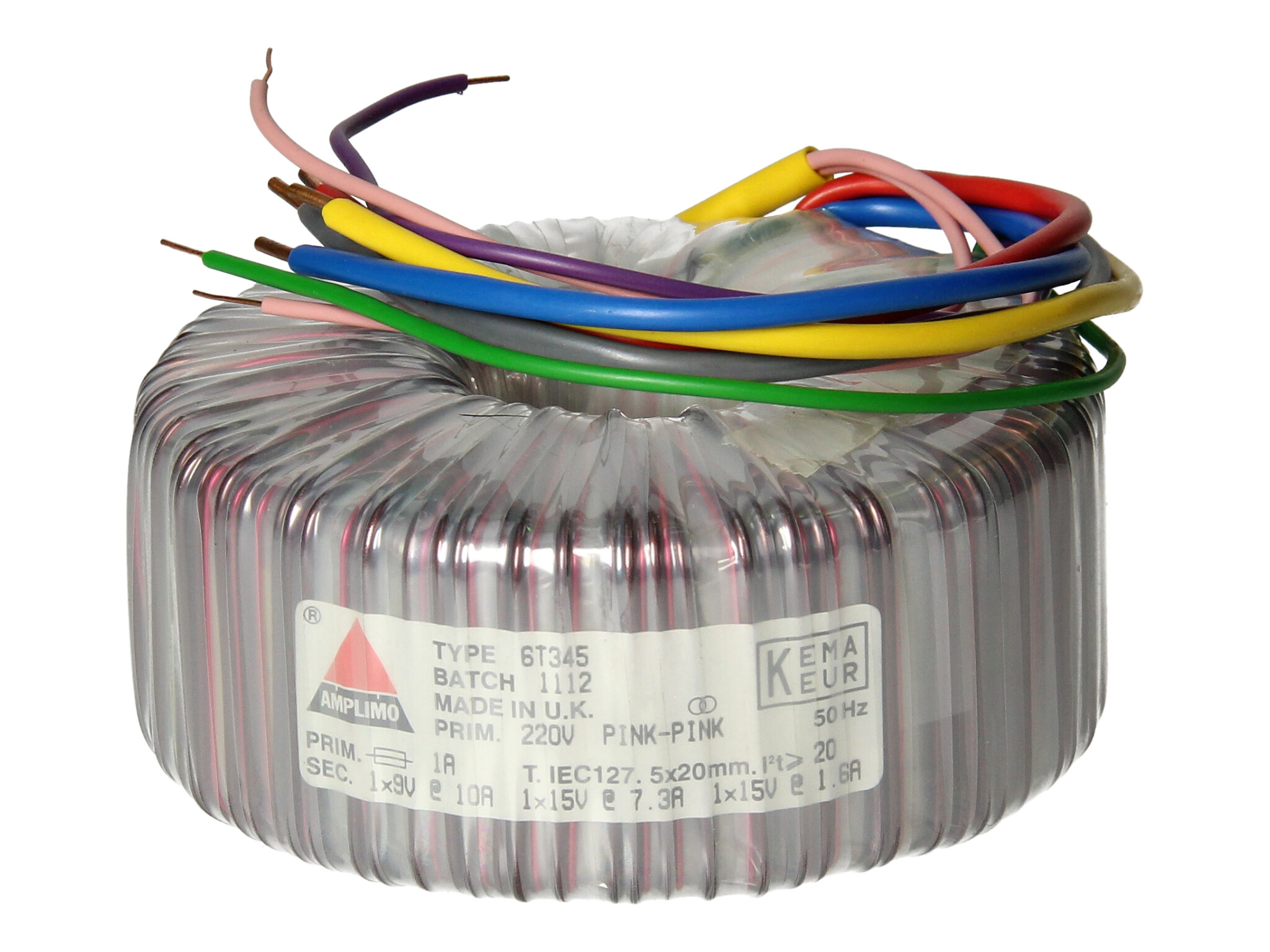 Amplimo 6T345 ringkerntrafo voor microcontroller 225VA