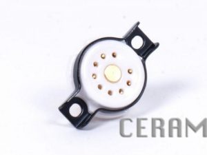 Noval buisvoet voor CHASSIS montage, HIGH-END keramisch