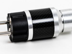 Power connector aluminium met carboonlook "male"