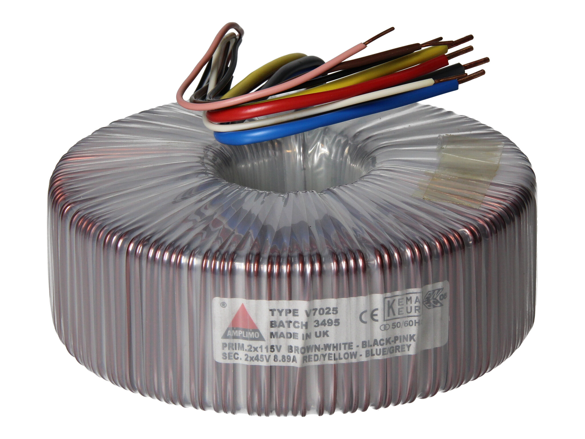 Amplimo V7025 ringkerntrafo 2 x 115V naar 2x 45V 800VA